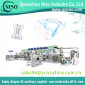 Full Servo Control Protection-Leakage Elastic Waist Band Baby Diaper Machine Baby Nappy Making Machine